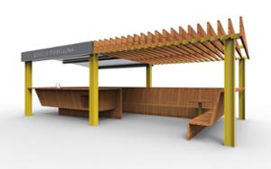 mažoji arhitektūra, kita, suolai, leasure and rest, žindymas, pergola, stoginė, aukštas atlošas