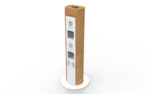 mažoji arhitektūra, stulpelis, kita, wifi stotelė, 230v lizdas su usb, indukcinis/qi įkroviklis