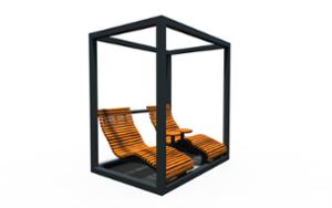 mažoji arhitektūra, suolai, medinė sėdima dalis, medinis atlošas, gultai / šezlongai, aukštas atlošas, boks, leasure and rest
