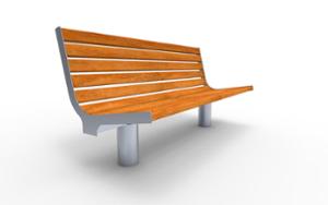 straatmeubilair, zitbanken, houten rugleuning, armleuning, houten zitting