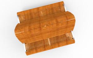 straatmeubilair, zitbanken, dubbelzijdig, houten rugleuning, armleuning, houten zitting