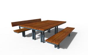 straatmeubilair, bank, zitbanken, picknick set, tafel