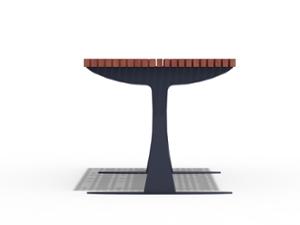 straatmeubilair, overige, bank, picknick set, houten zitting, tafel