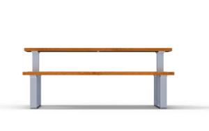 straatmeubilair, bank, picknick set, houten zitting, tafel