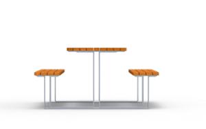 straatmeubilair, bank, picknick set, houten zitting, tafel