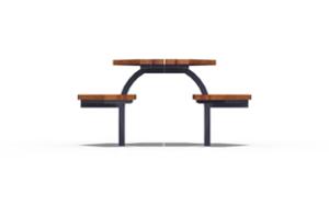 straatmeubilair, bank, picknick set, toegankelijk voor mindervaliden, houten zitting, tafel