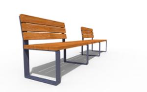 straatmeubilair, bank, zitbanken, dubbelzijdig, moduleerbaar, houten rugleuning, houten zitting