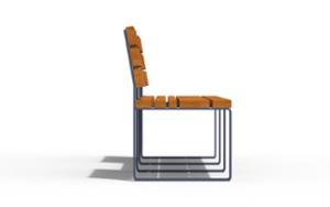straatmeubilair, bank, zitbanken, dubbelzijdig, moduleerbaar, houten rugleuning, houten zitting
