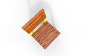 straatmeubilair, zitbanken, aluminium, éénpersoons, odlew aluminiowy, houten rugleuning, armleuning, houten zitting