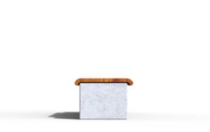 straatmeubilair, bank, beton, glad beton, dubbelzijdig