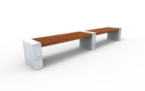straatmeubilair, plantenbak, bank, beton, glad beton, houten zitting