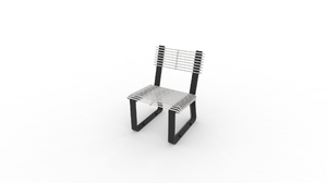 straatmeubilair, zitbanken, aluminium, éénpersoons, stalen rugleuning, stalen zitting