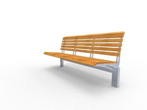 straatmeubilair, zitbanken, houten zitting, houten rugleuning, voor senioren