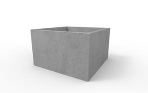straatmeubilair, plantenbak, beton, glad beton, rechthoekig