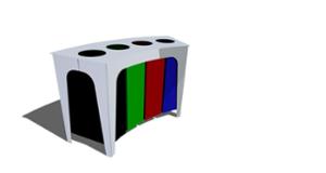 straatmeubilair, afvalbakken, volledige splitsing, logo