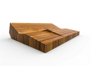 straatmeubilair, bank, zitbanken, houten zitting, houten rugleuning, dubbelzijdig, chaise longue, moduleerbaar, trybuna, leasure and rest