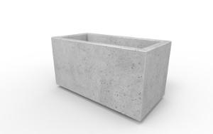 straatmeubilair, plantenbak, beton, glad beton, rechthoekig