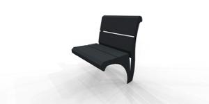 straatmeubilair, zitbanken, stalen zitting, stalen rugleuning, chair, éénpersoons