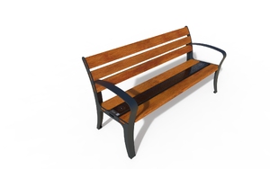 straatmeubilair, zitbanken, houten zitting, vintage, solair, fotowoltaika, solarna listwa smartbeam