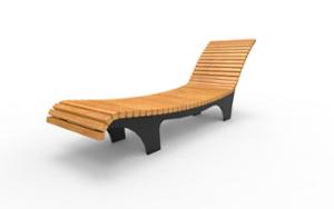 straatmeubilair, zitbanken, houten zitting, houten rugleuning, chaise longue, leasure and rest