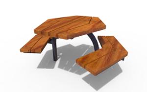 straatmeubilair, bank, picknick set, toegankelijk voor mindervaliden, houten zitting, tafel