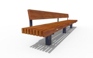 straatmeubilair, zitbanken, houten zitting, houten rugleuning, verticale planken