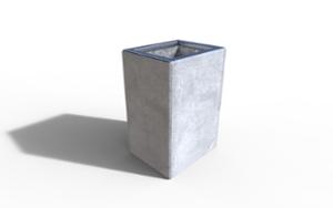 straatmeubilair, afvalbakken, veiligheids-asbak, beton, glad beton