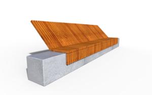straatmeubilair, zitbanken, houten zitting, houten rugleuning, beton, glad beton, chaise longue, leasure and rest
