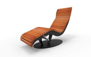 straatmeubilair, zitbanken, chaise longue, amortyzowane