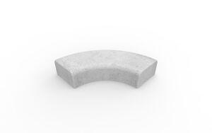 straatmeubilair, bank, gebogen, beton, glad beton, betonnen zitting