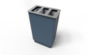 mała architektura, litter bin, for warsaw, safety ashtray, rectangular, full segregation