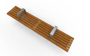 mała architektura, bench, for warsaw, armrest, wood seating