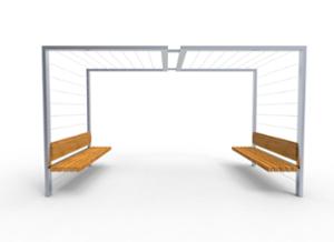 mała architektura, inne, seating, wood backrest, pergola, wood seating, trelly