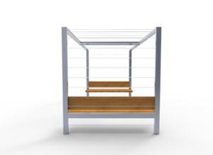 mała architektura, inne, seating, wood backrest, pergola, wood seating, trelly