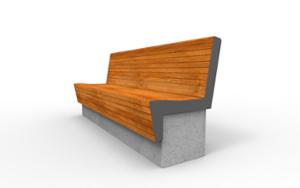 mała architektura, seating, concrete, beton architektoniczy, wood backrest, wood seating