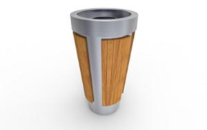 mała architektura, litter bin, drewno