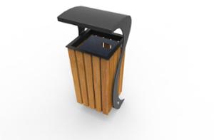 mała architektura, litter bin, canopy roof / lid, safety ashtray