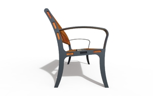 mała architektura, seating, solarny, fotowoltaika, wood seating, solarna listwa smartbeam, vintage