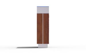 mała architektura, litter bin, canopy roof / lid, preliminary segregation
