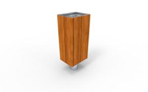mała architektura, litter bin, pole mounted