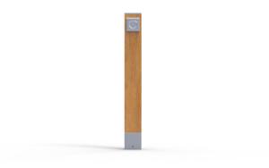 mała architektura, inne, bollard, drewno, 230v and/or usb socket, wifi station