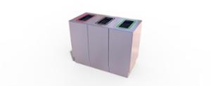 mała architektura, litter bin, rectangular, full segregation