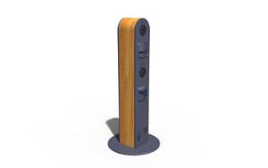 mała architektura, inne, bollard, double-sided , 230v and/or usb socket, induction/qi charger, wifi station