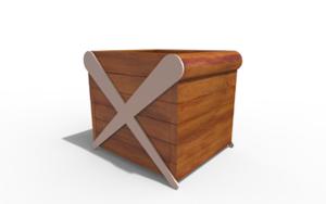 mała architektura, planter, drewno, mobile (pallet jack compatible)