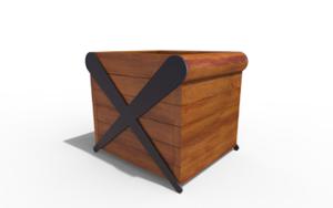 mała architektura, planter, drewno, mobile (pallet jack compatible)