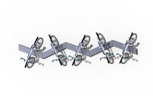 mała architektura, bicycle stand, modular, cycle rack, multiple stands, free-standing