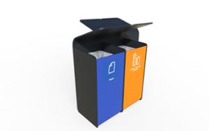 mała architektura, litter bin, for warsaw, full segregation