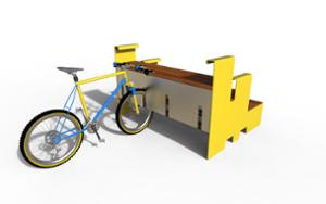 mała architektura, inne, bench, seating, bicycle stand, for wheel, parklet, trybuna