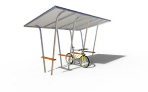 mała architektura, bicycle stand, with bike frame protection, bicycle canopy