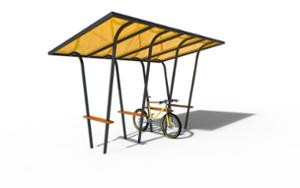 mała architektura, bicycle stand, with bike frame protection, bicycle canopy